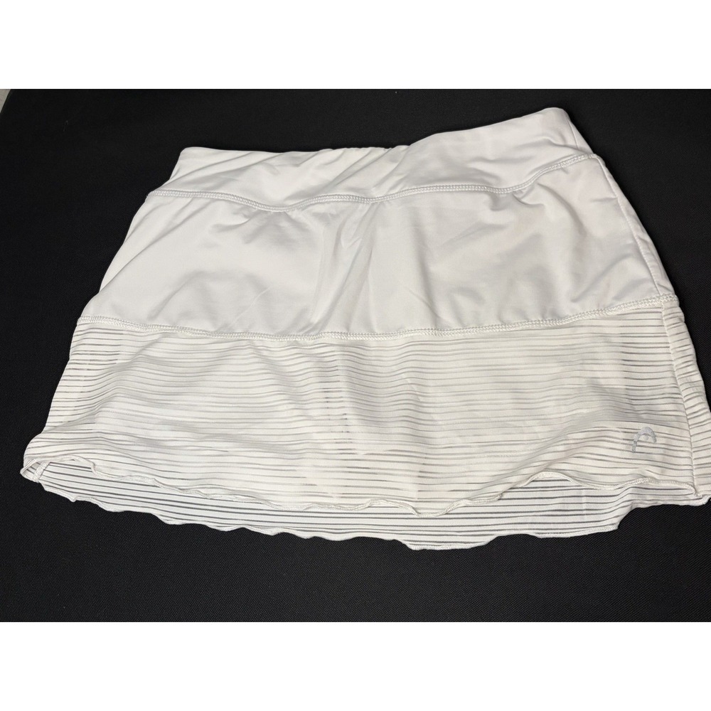 White Tennis/pickle Ball/Golf Head Skort Medium/Flowy Hem/Silver